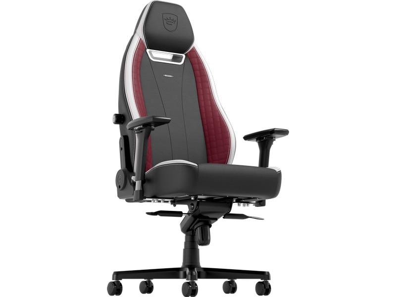 noblechairs Gaming-Stuhl Legend Rot/Schwarz/Weiss Gaming-Stuhl aus PU-Leder mit einer Belastbarkeit von 150 kg