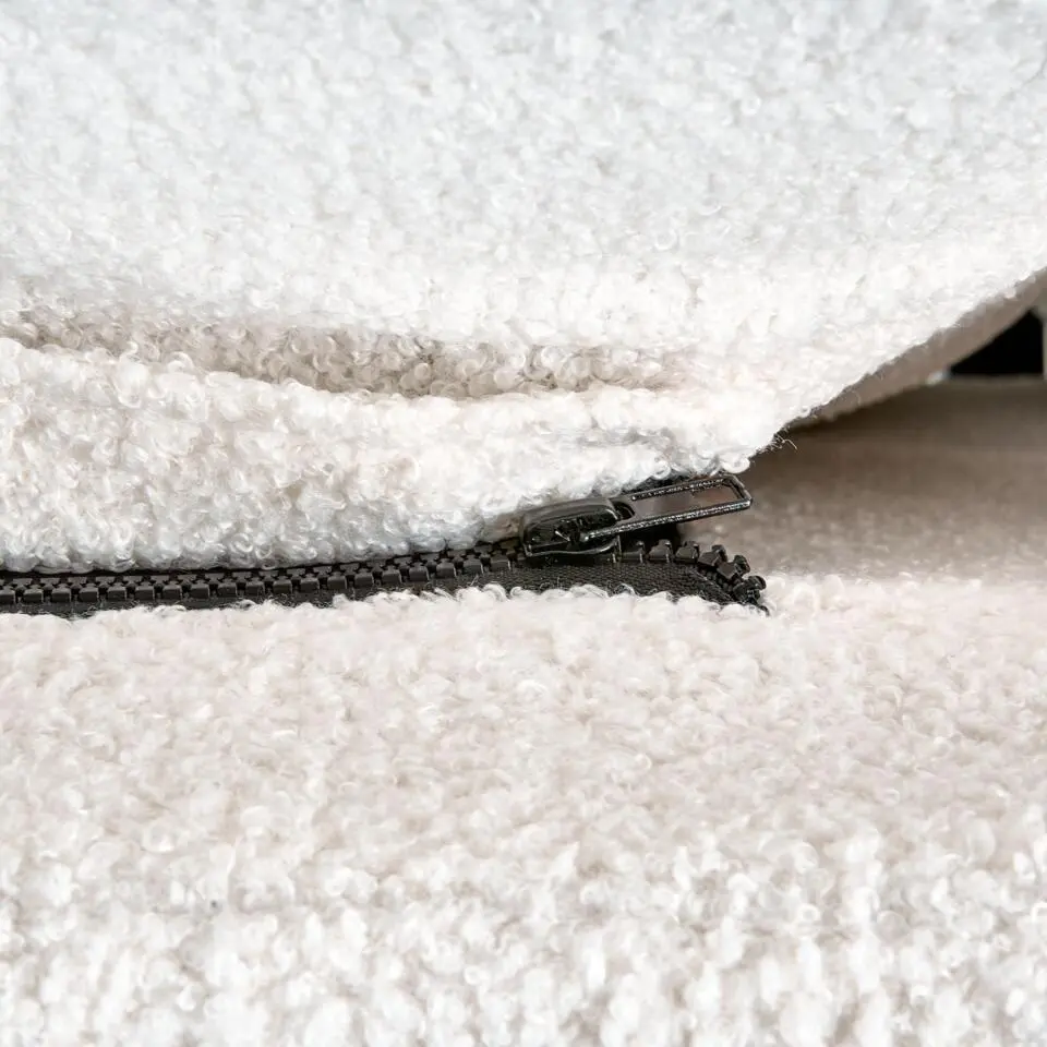 MELLE - Tweepersoonsbed - Gebroken wit - 140 x 200 cm - Bouclé