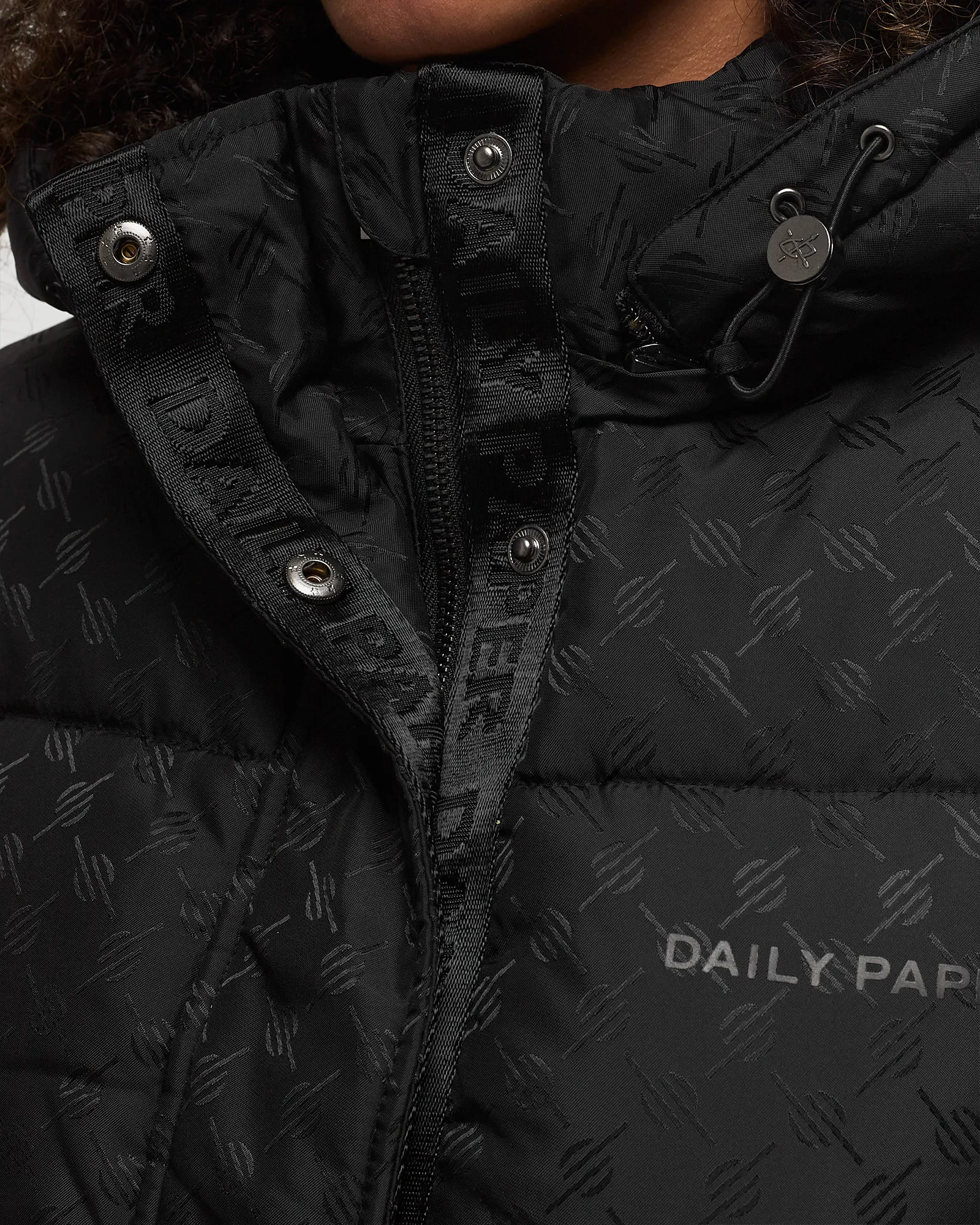 Daily Paper Monogram Cropped Puffer Jacket
