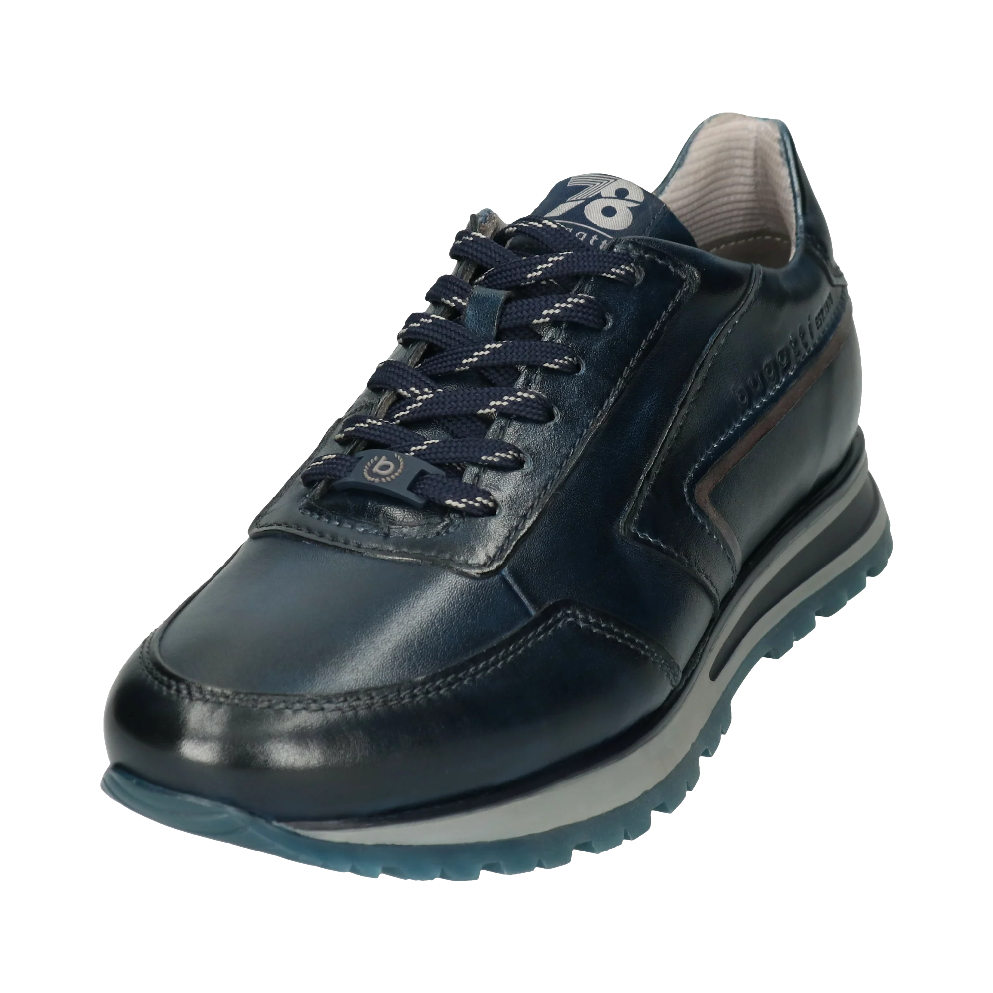 Leder Sneaker dunkelblau