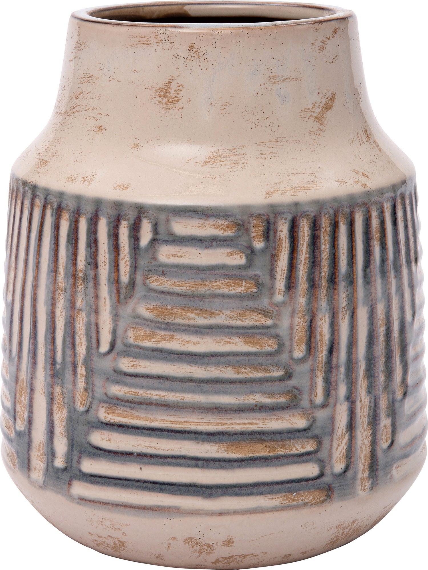 Intratuin vaas Nathaniel wit D 16 H 17,5 cm