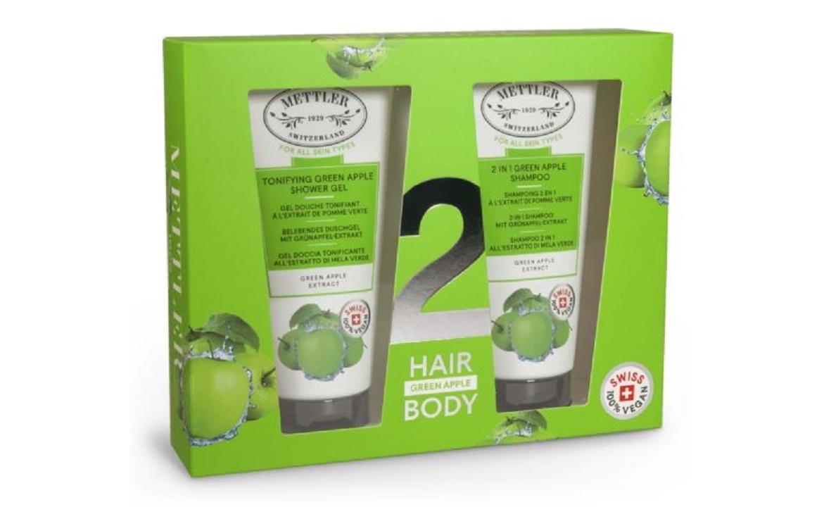 Geschenkset Green Apple Tonifying 2-teiligErfrischender Duft und Pflege für Haut und Haar