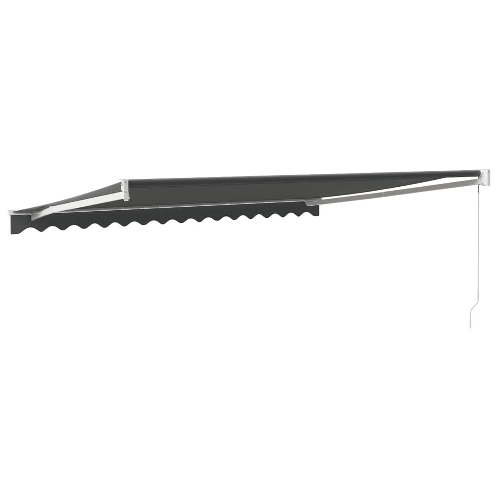 Auvent rétractable anthracite 4x3 m tissu et aluminium
