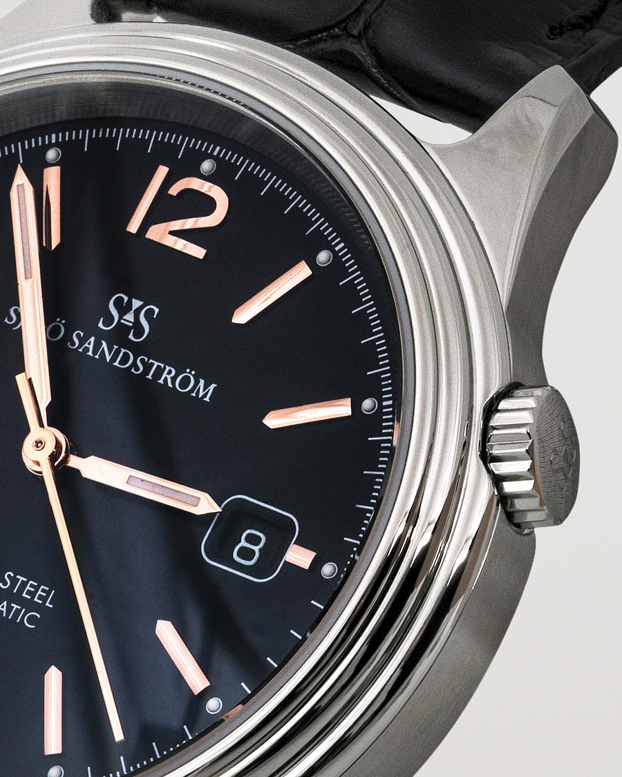 Sjöö Sandström Royal Steel Classic 41mm Black and Black Alligator