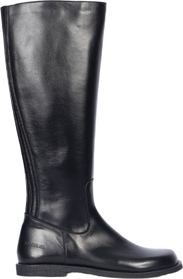 ANGULUS Langskaftet læderstøvle med rummeli 1604/001 black/black