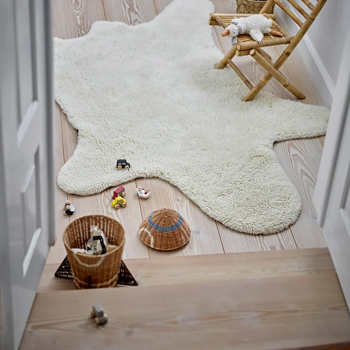 Bloomingville Mini - Space Korb mit Deckel, H 35 cm, Rattan natur