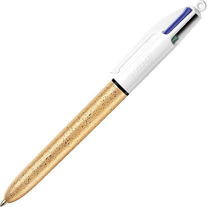Stylo bille Bic 4 couleurs Festif rétractable point 1 mm - écriture moyenne