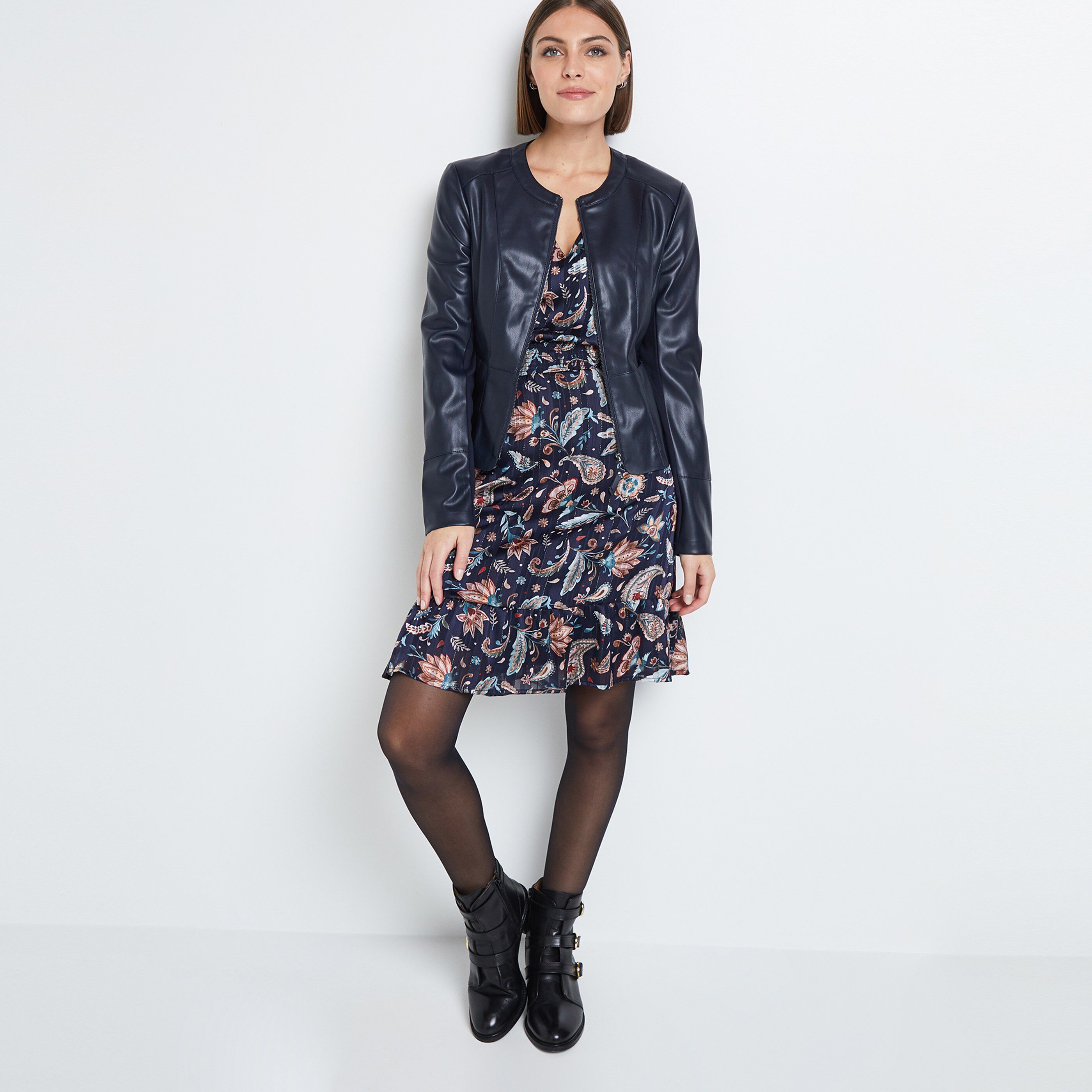 Veste simili femme - MARINE
