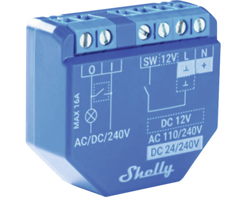 Shelly Plus 1 Verbeterde 1-kanaals wifi-switch - Compatibel met SMART HOME van hornbach