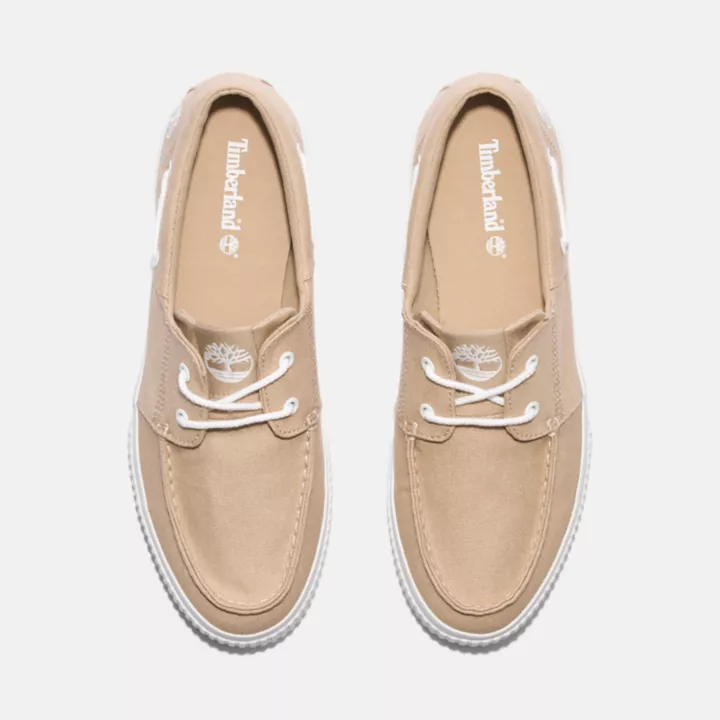 Basket basse à lacets pour homme en beige