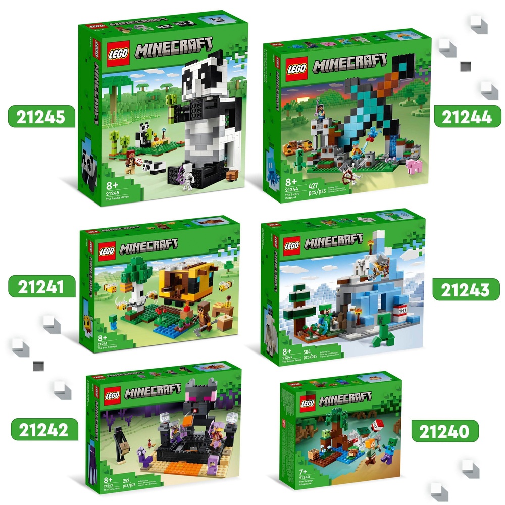 LEGO Minecraft 21240 Das Sumpfabenteuer-Set mit Figuren