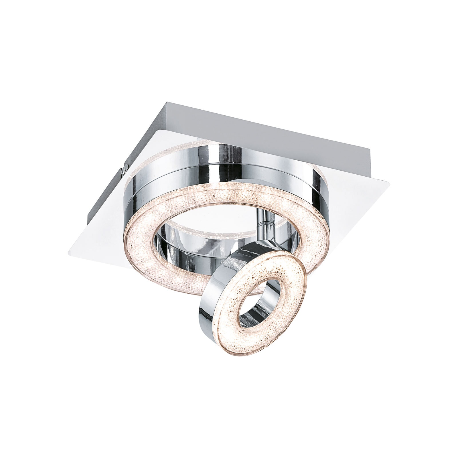 JUST LIGHT LED Deckenlampe TIM 17 x 17 cm chromfarbig