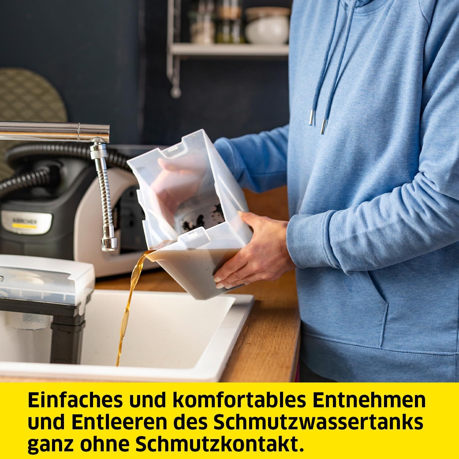 Kärcher SE 3-18 Compact Home, Akku-Waschsauger, Weiss (Extra Wasch-und Fugendüse zur Polsterreinigung, 75 mm Arbeitsbreite, Durchspülfunktion, Autoreinigung, ohne Akku und Ladegerät)