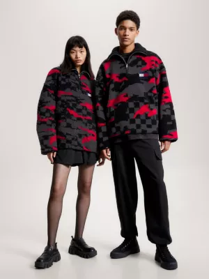 Fleece polar com zíper até o peito