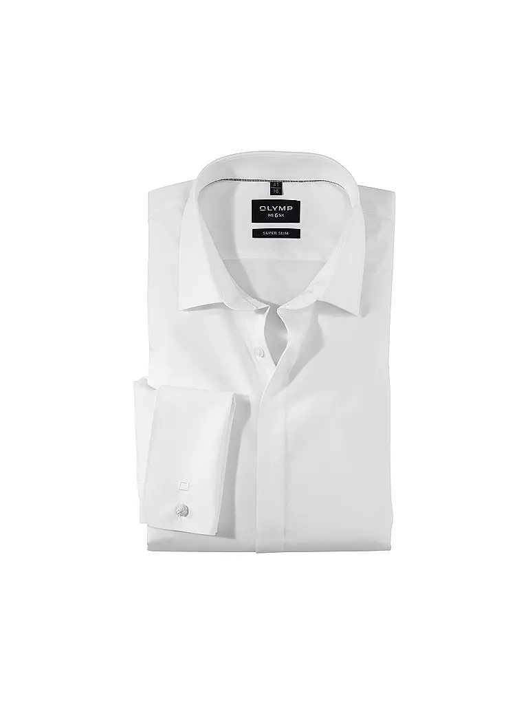 OLYMP NO.6 Hemd SUPER SLIM weiss