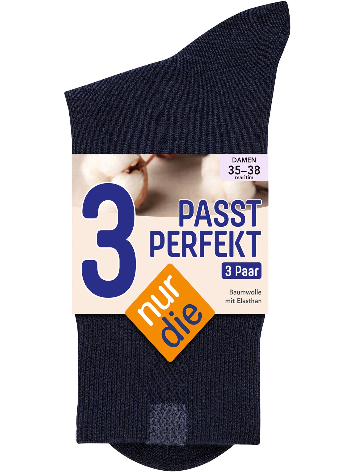 NUR DIE Damen Freizeitsocken 3er-Pack Passt Perfekt 3er Pack