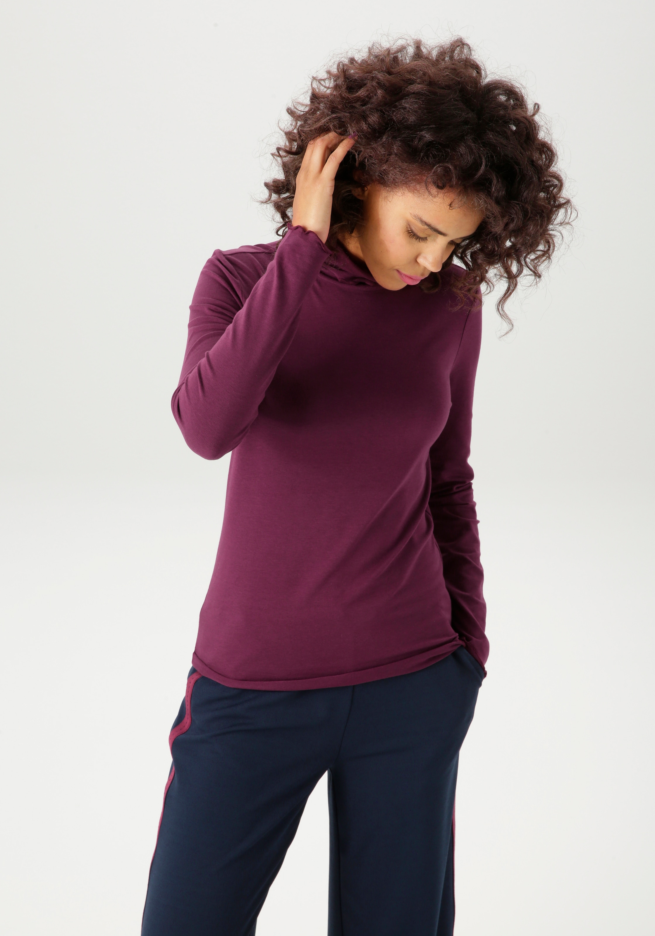 Aniston CASUAL Rollkragenshirt , mit gewellten Abschlüssen - NEUE KOLLEKTION