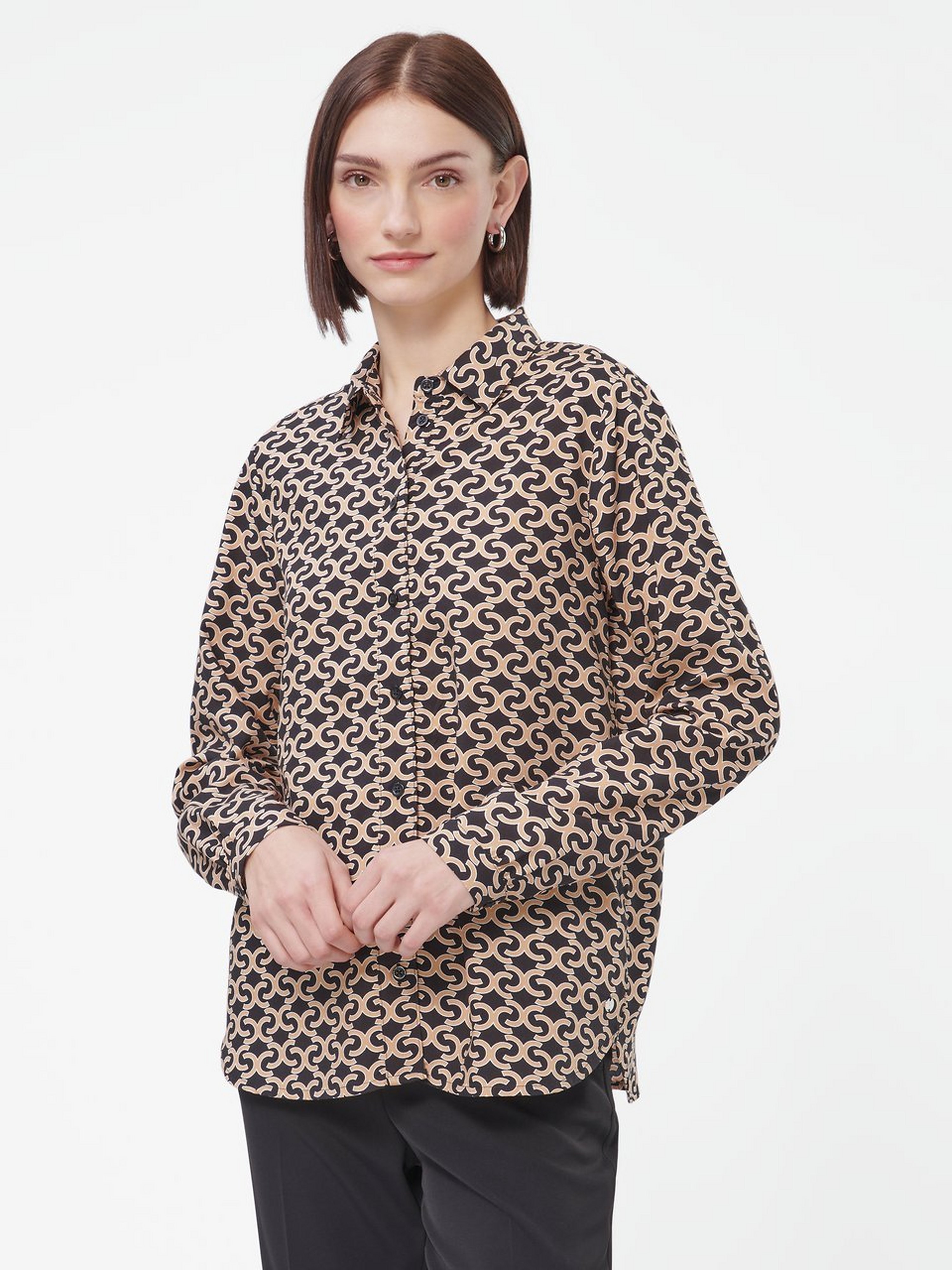 Bluse mit Hemdkragen