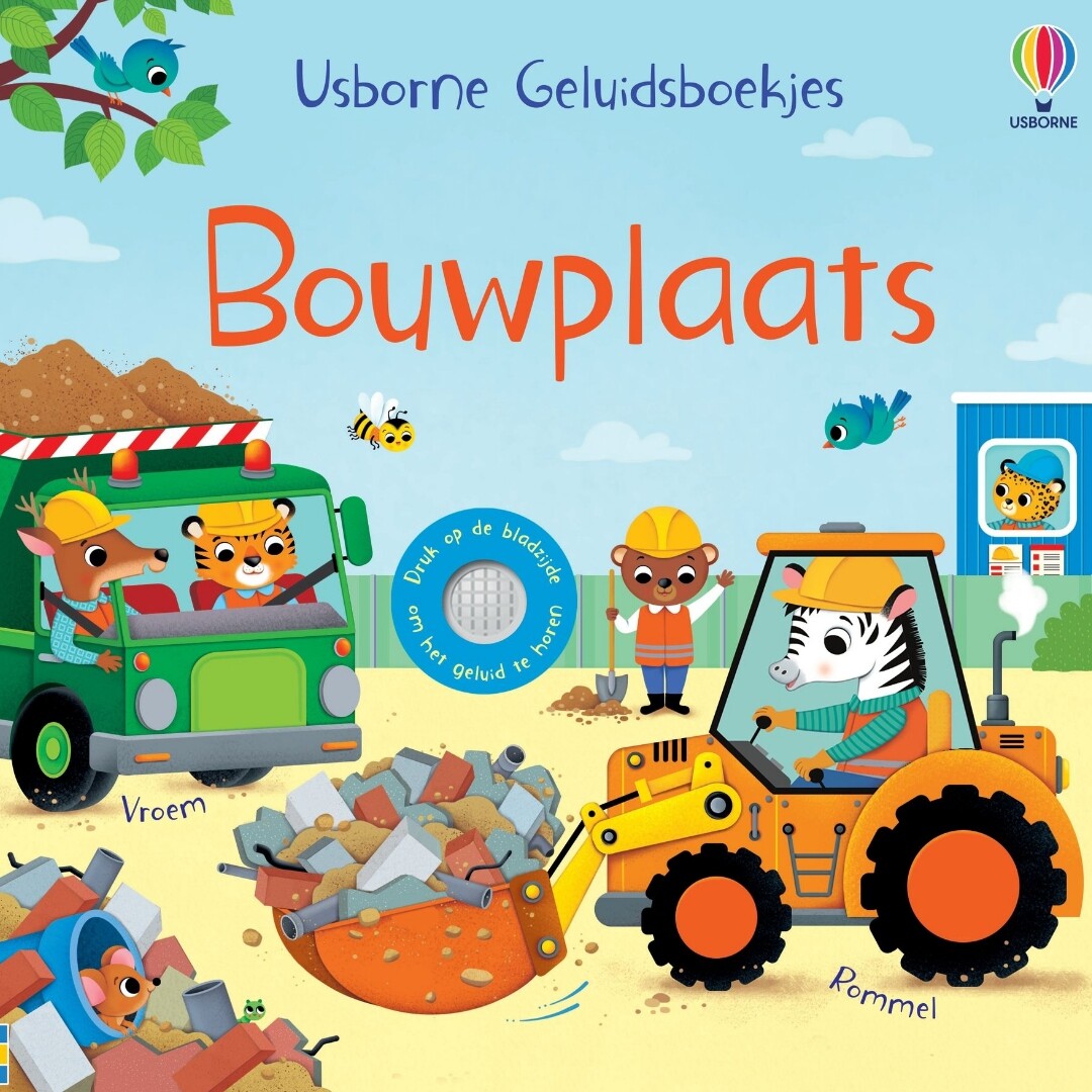 Uitgeverij usborne geluidenboek bouwplaats
