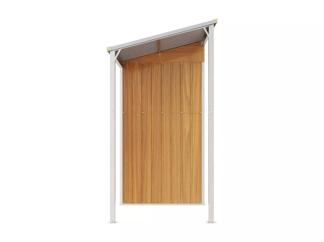 Abri de jardin avec toit prolongé marron clair 277x110,5x181