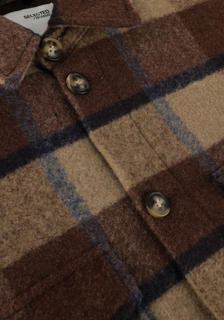SELECTED HOMME bruine selected homme overshirt slharchive overshirt b noos