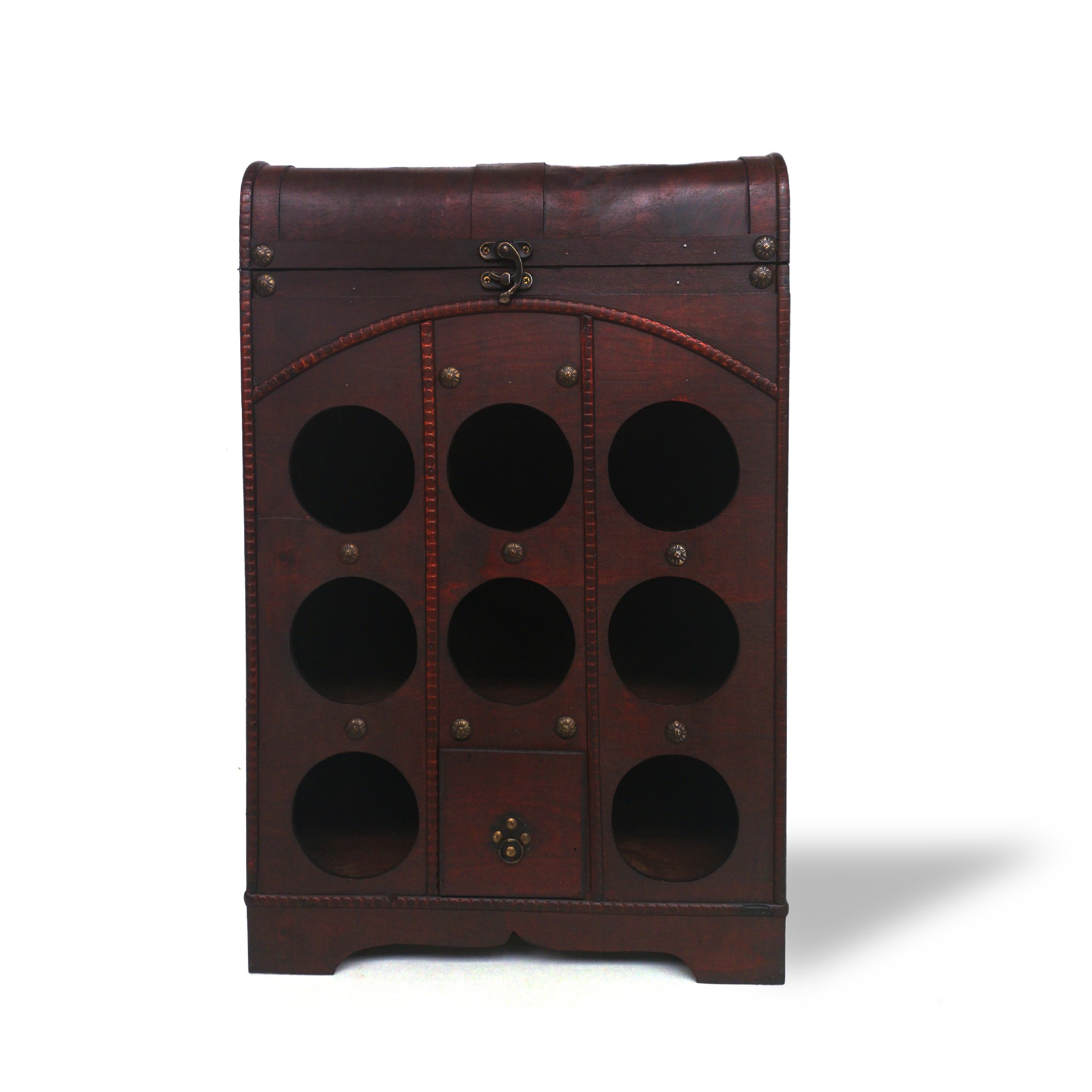 Flaschentruhe 8er, braun, B 39 cm, H 60 cm, L 26,5 cm von fischer's lagerhaus