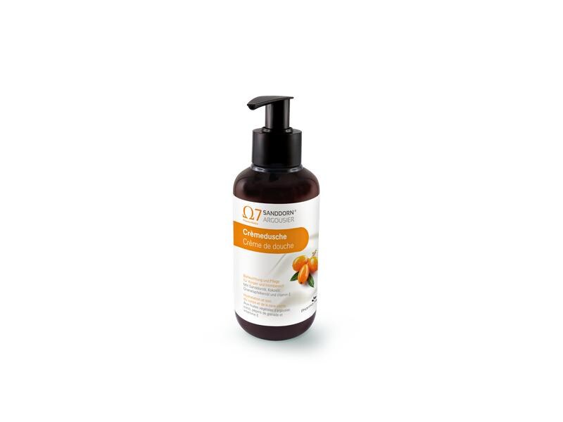 Sanddorn Argousier Crèmedusche 200 ml Vegane Pflegedusche mit Sanddornöl zur Befeuchtung und Pflege von Körper und Intimbereich