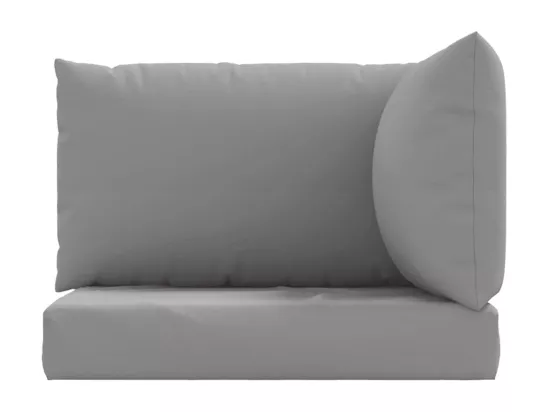 Coussins de palette 3 pièces gris tissu oxford