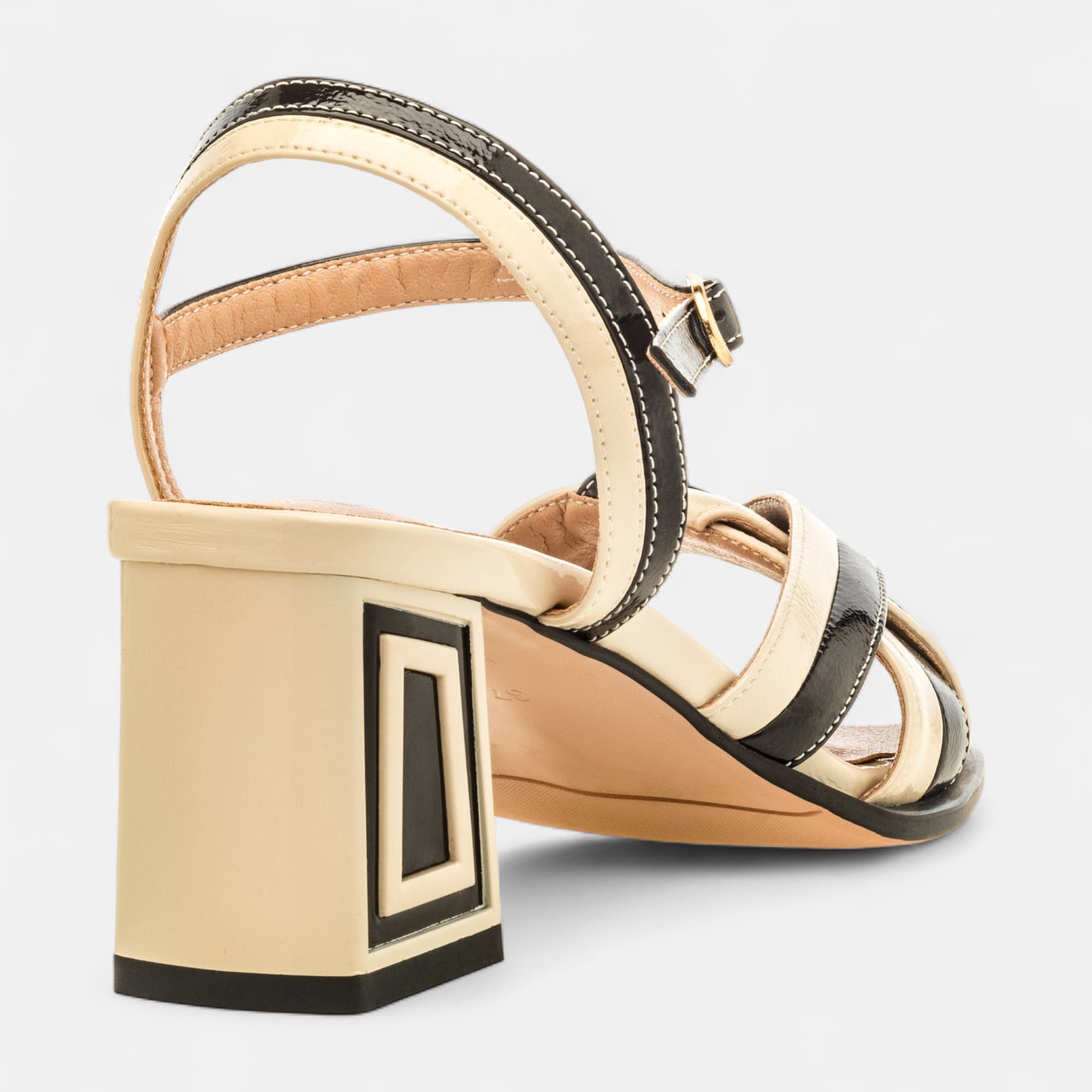 Nu-pieds à talon Femme beige