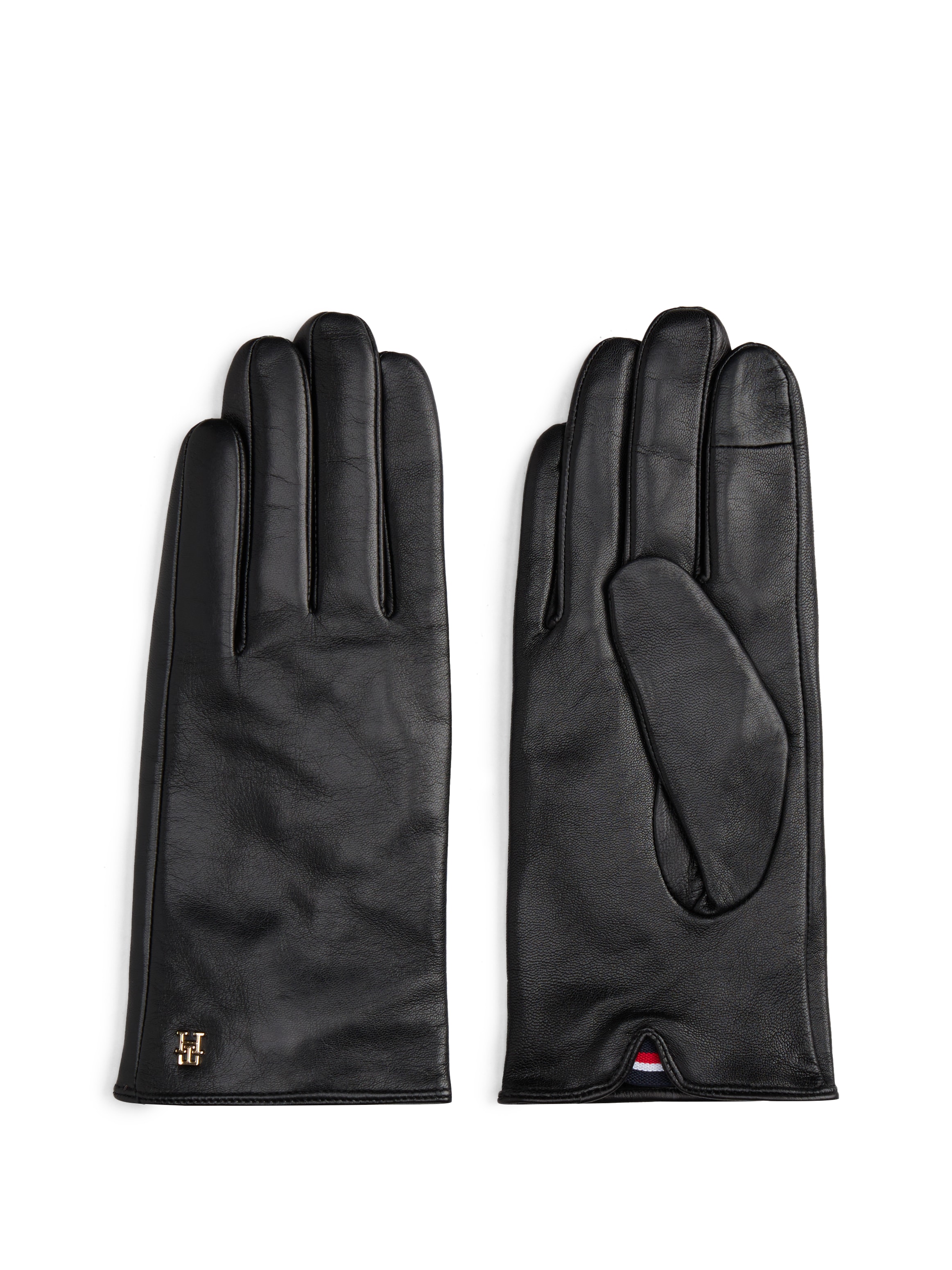Tommy Hilfiger Lederhandschuhe »TH ELEVATED CHIC LEATHER«, Finderhandschuhe, für Damen