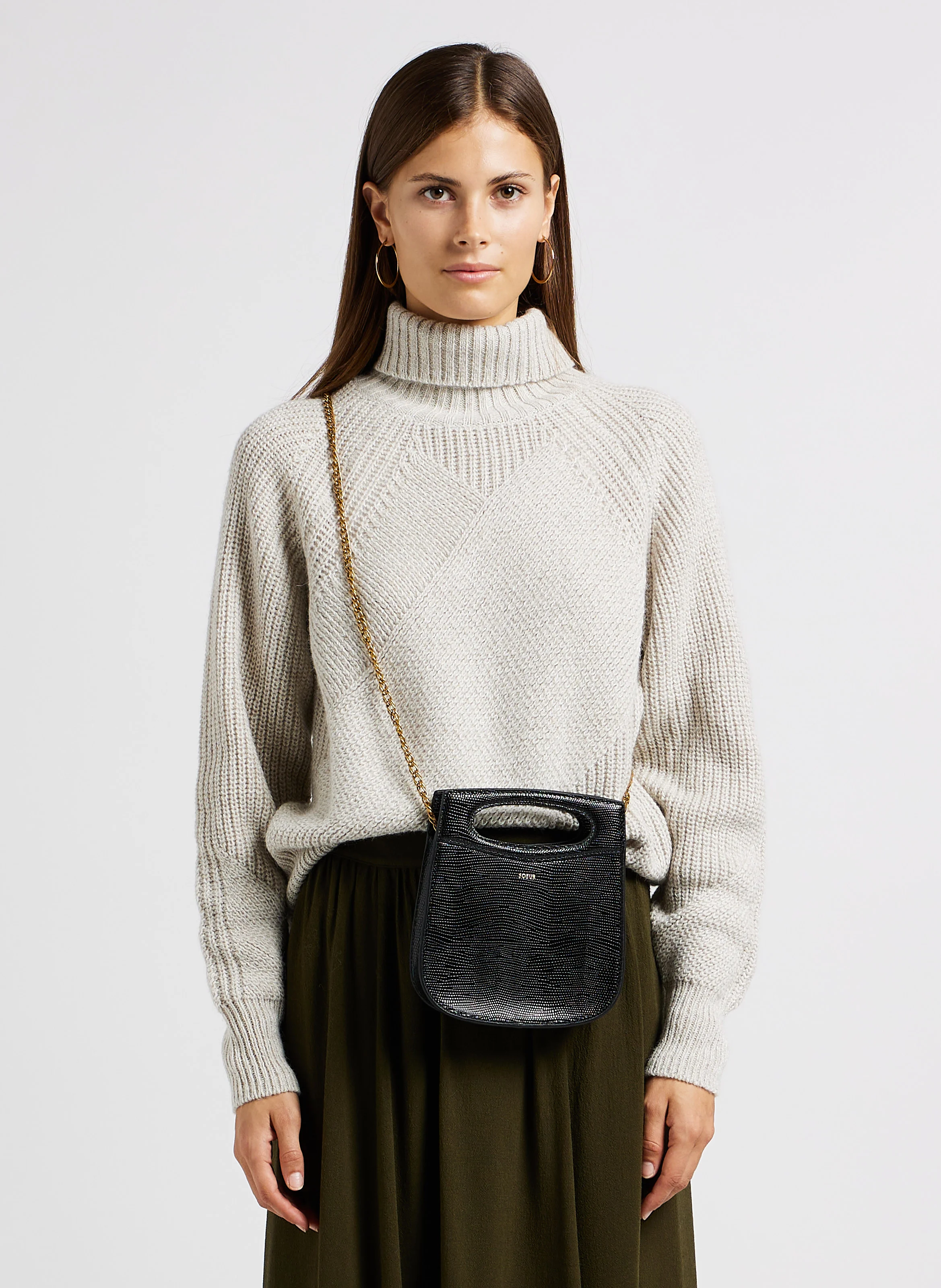CHERI MINI - Sac bandoulière en cuir | Noir
