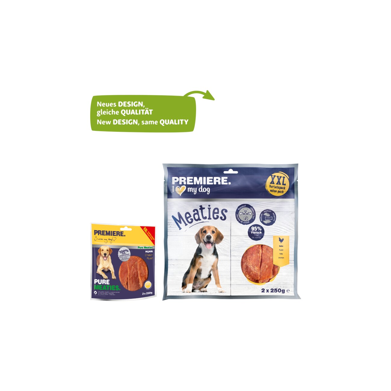 PREMIERE Pure Meaties Huhn XXL 2x250g