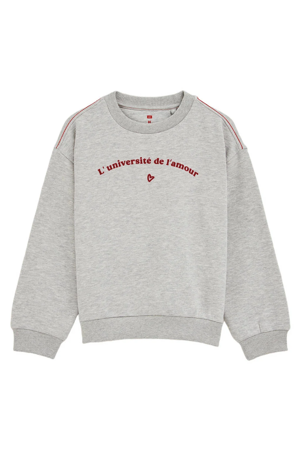 WE Fashion sweater grijs melange