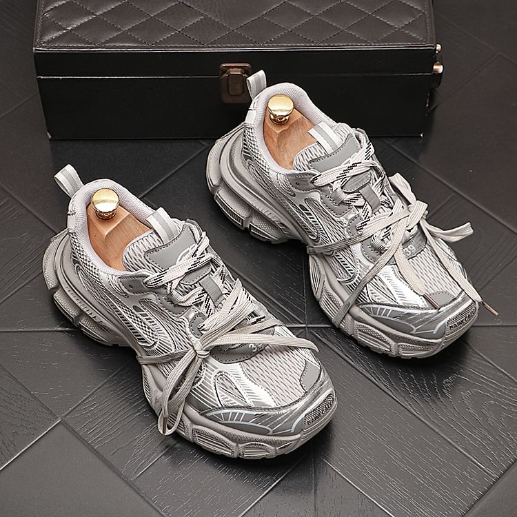 Mr Ozera - Platform Panel Mesh Sneakers