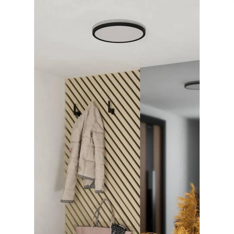 EGLO Minerario Plafonnière - LED - Kunststof - Zwart/Wit