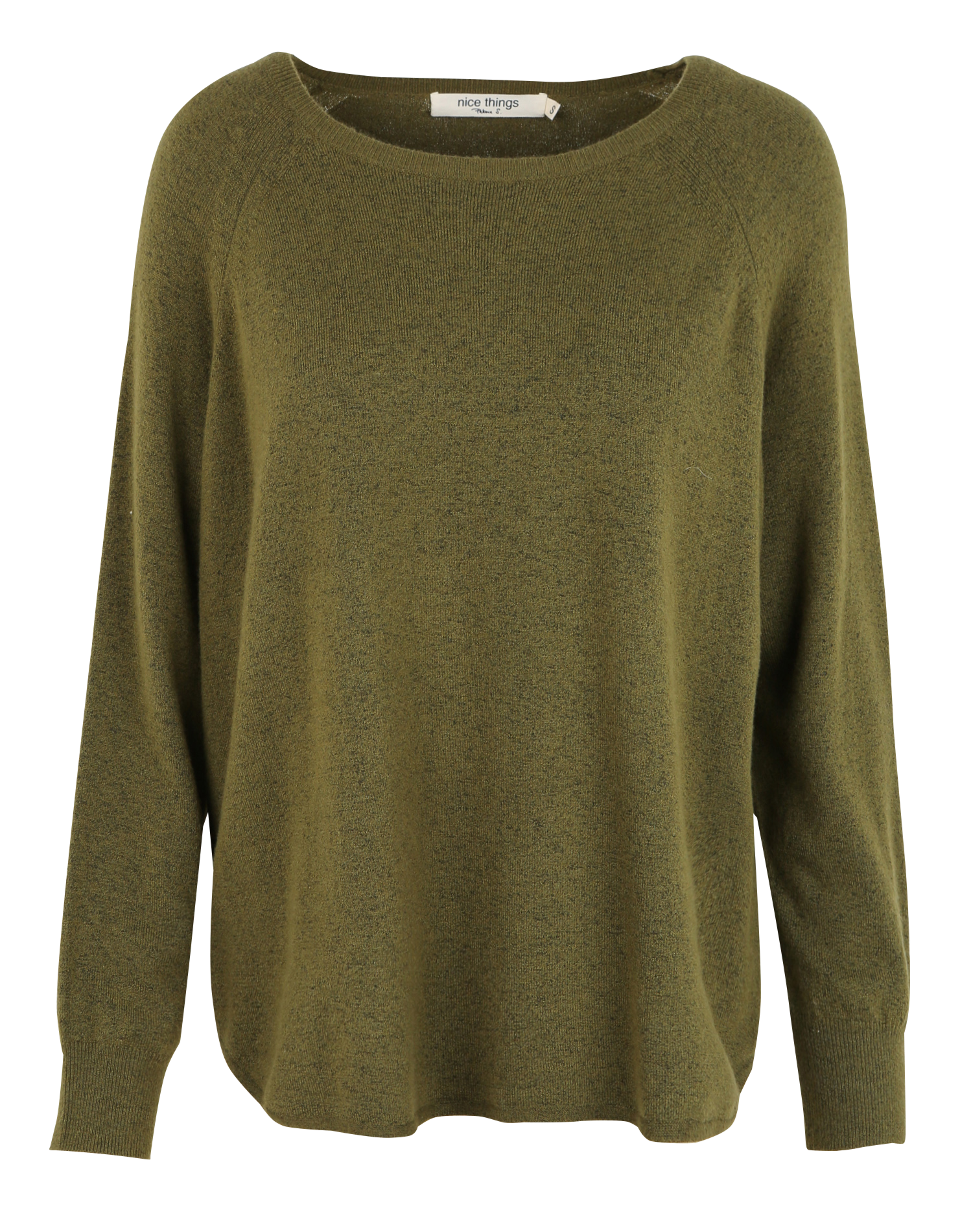 Pull cape ample à poche | Kaki