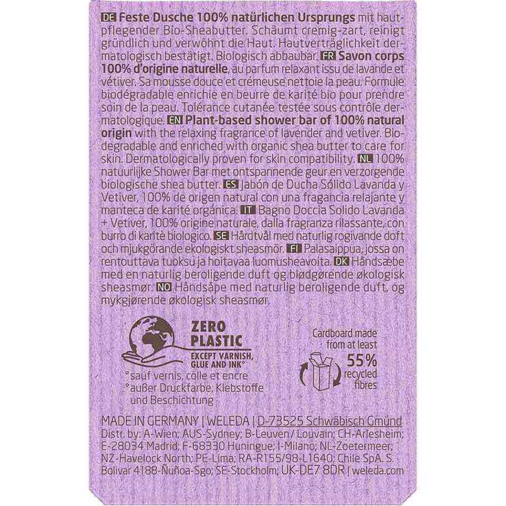 Weleda feste Duschpflege Lavender + Vetiver, 75 g