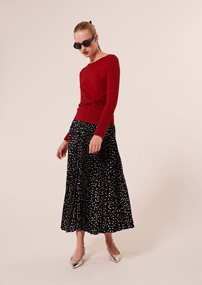 Pull Polydorerouge en laine mérinos