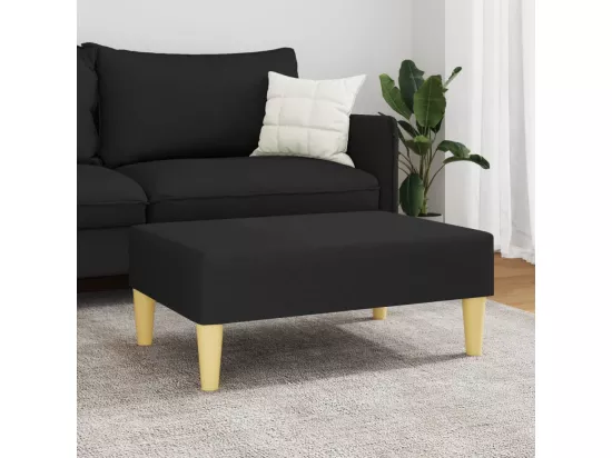 Repose-pied noir 77x55x31 cm tissu