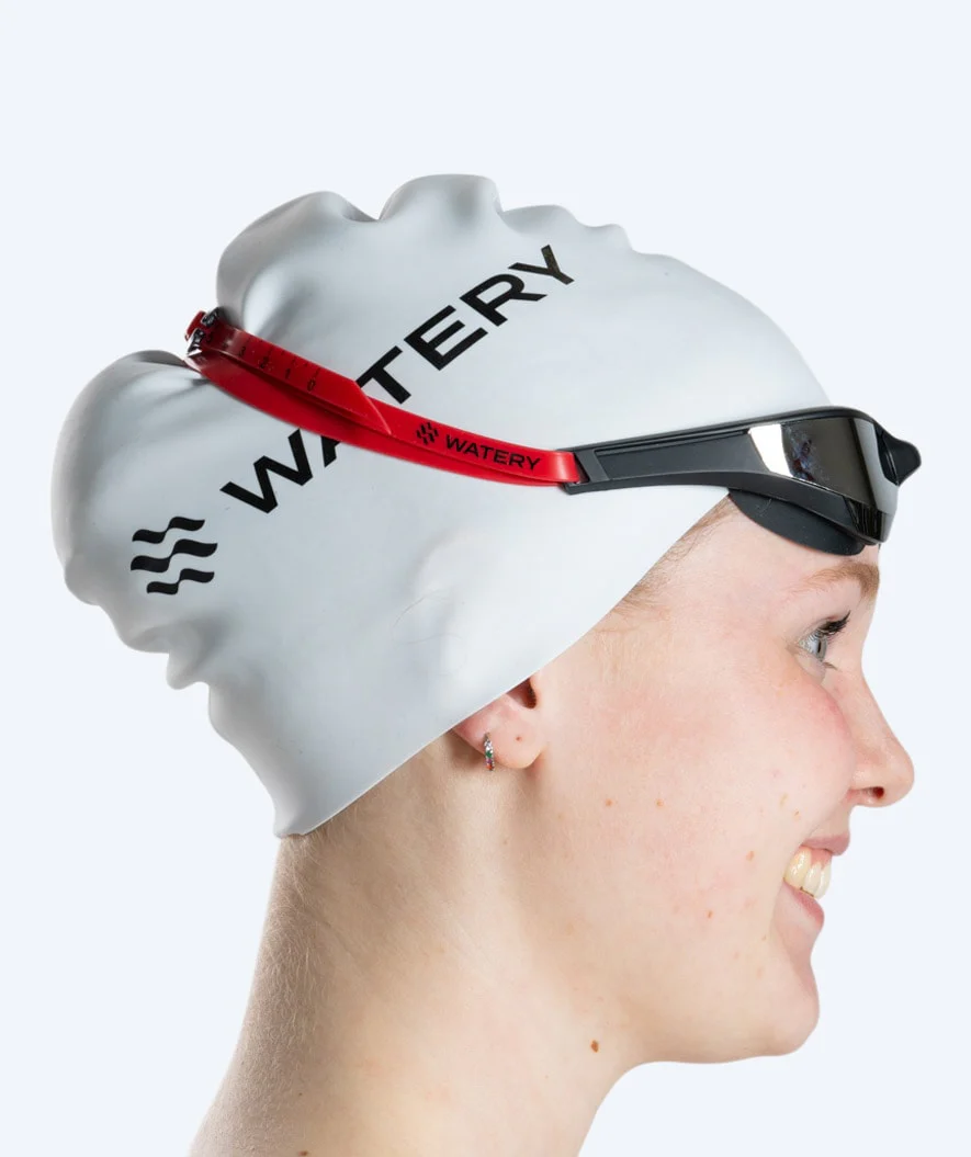 Watery svømmebriller - Instinct Elite Mirror - Rød/sølv
