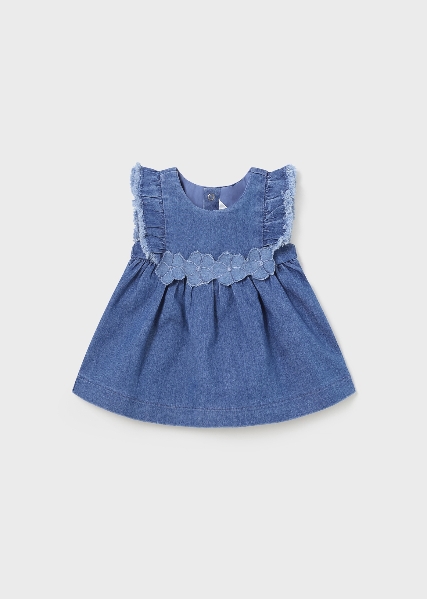 vestido jeans para recém-nascido