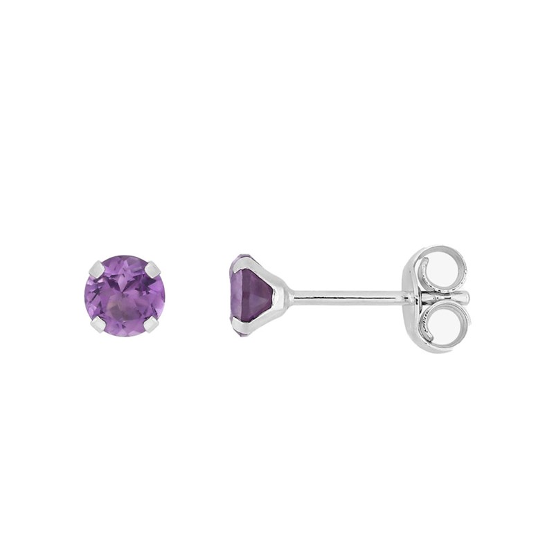 Boucles d'oreilles femme - améthyste - Or 18 Carats