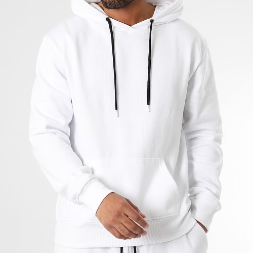 Ensemble Sweat Capuche Et Pantalon Jogging Cargo 1070546 Blanc