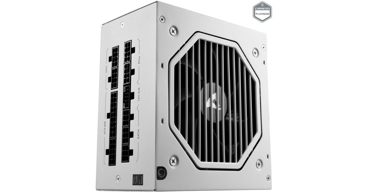 SharkoonRebel P20 1000 White modulaire 1000 watt voeding   (Wit, 1x 12V-2x6, 4x PCIe)