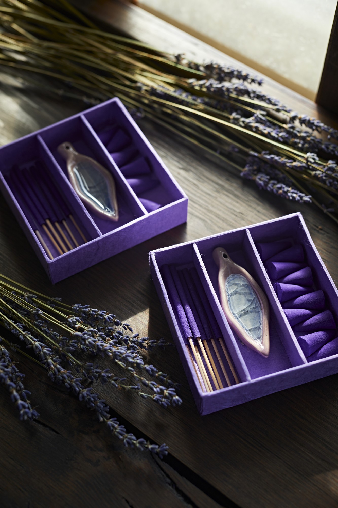 Räucher-Box 'Lavendel', violett, T 10 cm, B 10 cm, H 2,5 cm günstig bestellen