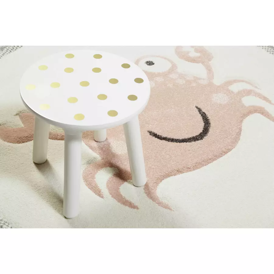 Esprit Kinderteppich Crab creme weiss rosa
