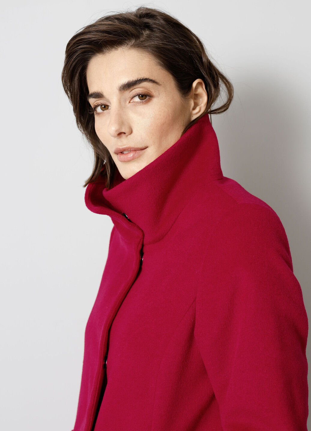 Wolljacke mit verdeckter Druckerleiste