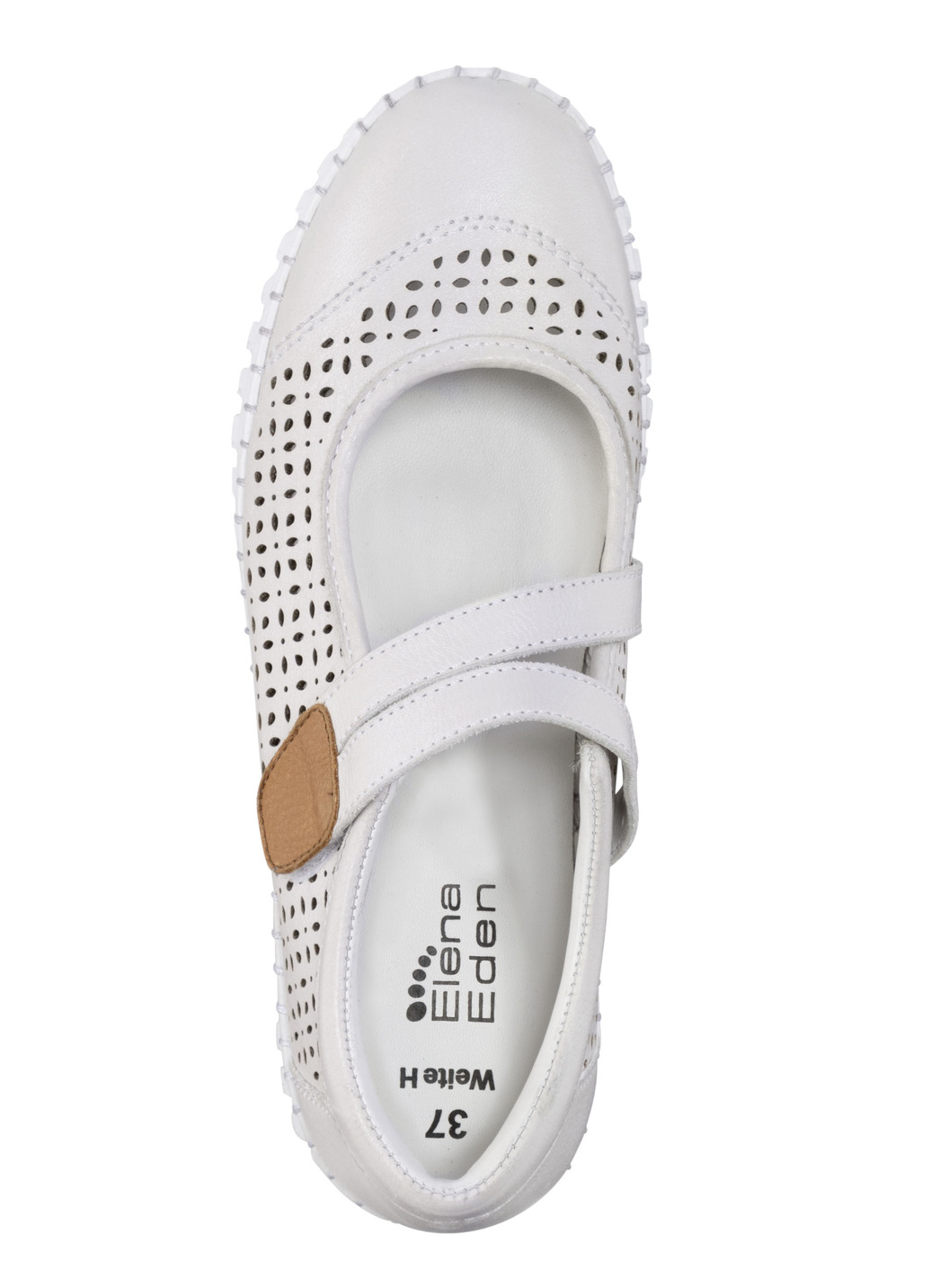 ELENA EDEN Slipper aus Rind-Nappaleder mit braunem Besatz