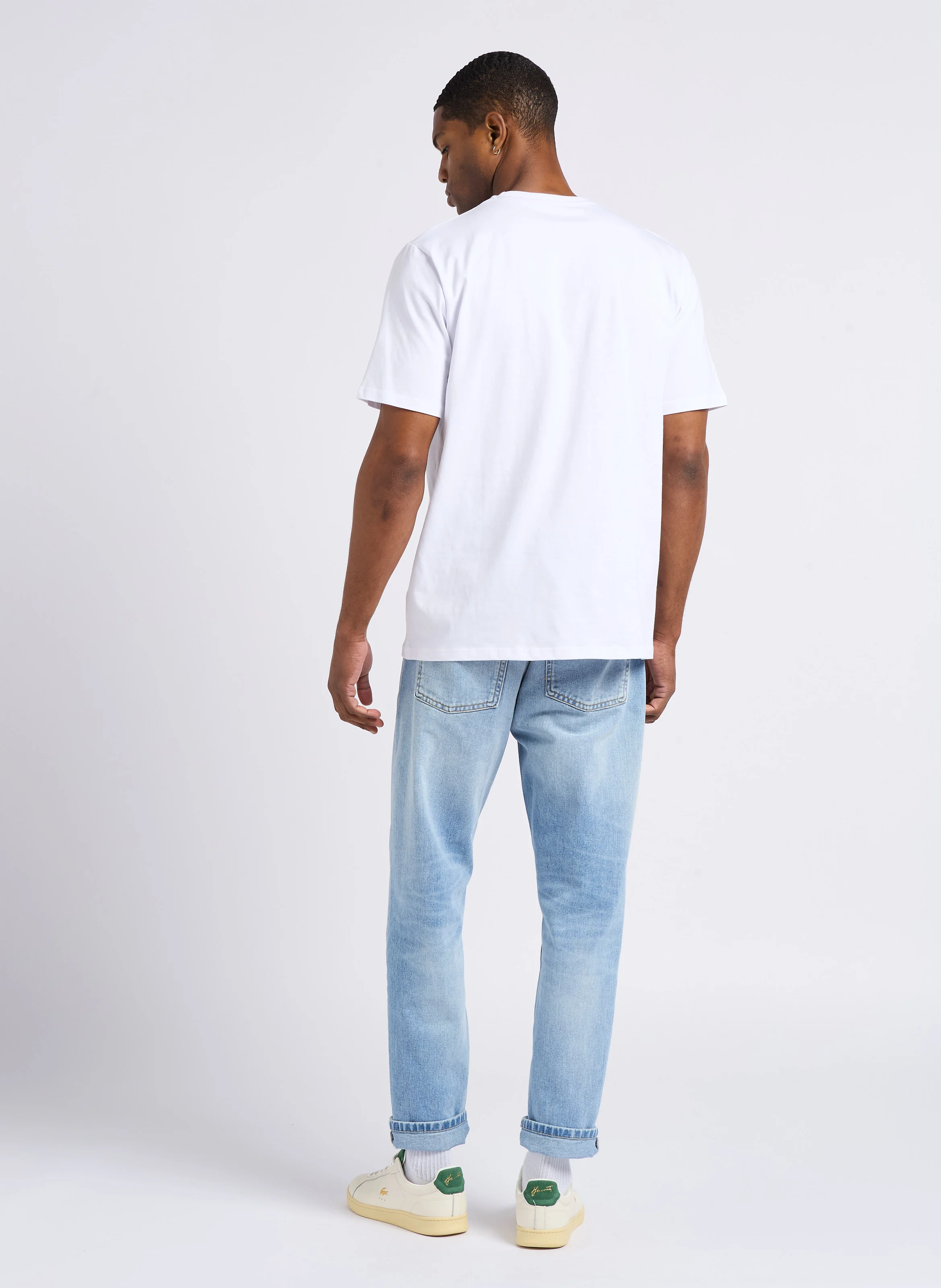 NEW T-TOG'S - Tee-shirt droit col rond brodé en coton | Blanc