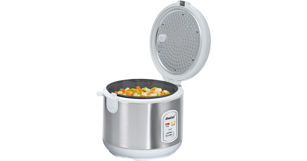 StebaRijstkoker RK 2  (Roestvrij staal/wit)